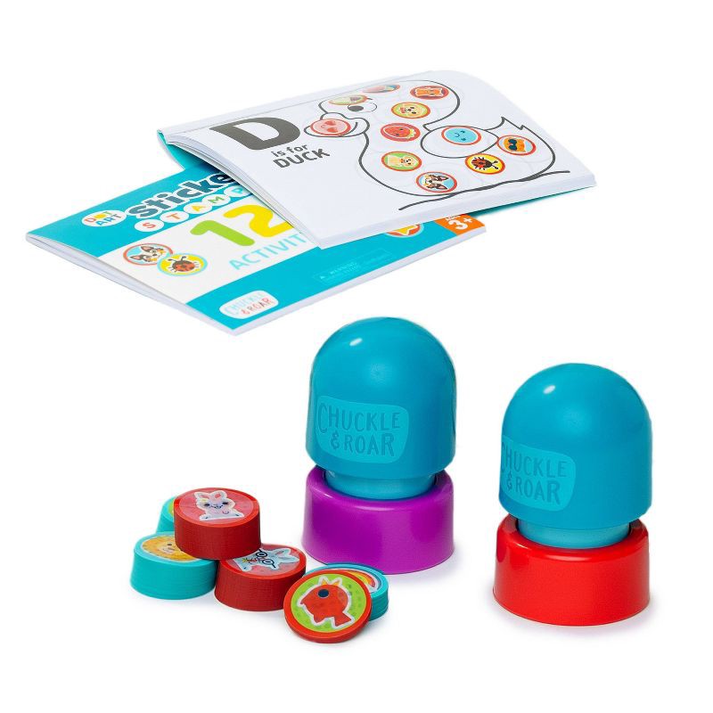 slide 5 of 8, Chuckle & Roar Dot Art 2ct Sticker Stamper Activity Kit, 2 ct