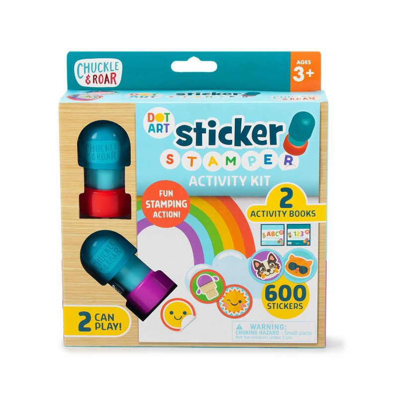 slide 7 of 8, Chuckle & Roar Dot Art 2ct Sticker Stamper Activity Kit, 2 ct