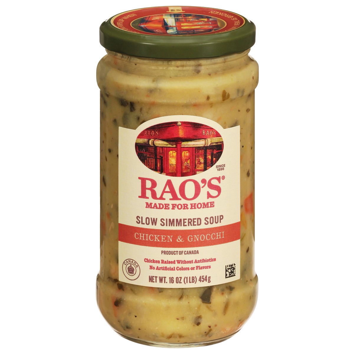 slide 1 of 1, Rao's Homemade Chicken & Gnocchi Italian Style Slow Simmered Soup, 16 oz