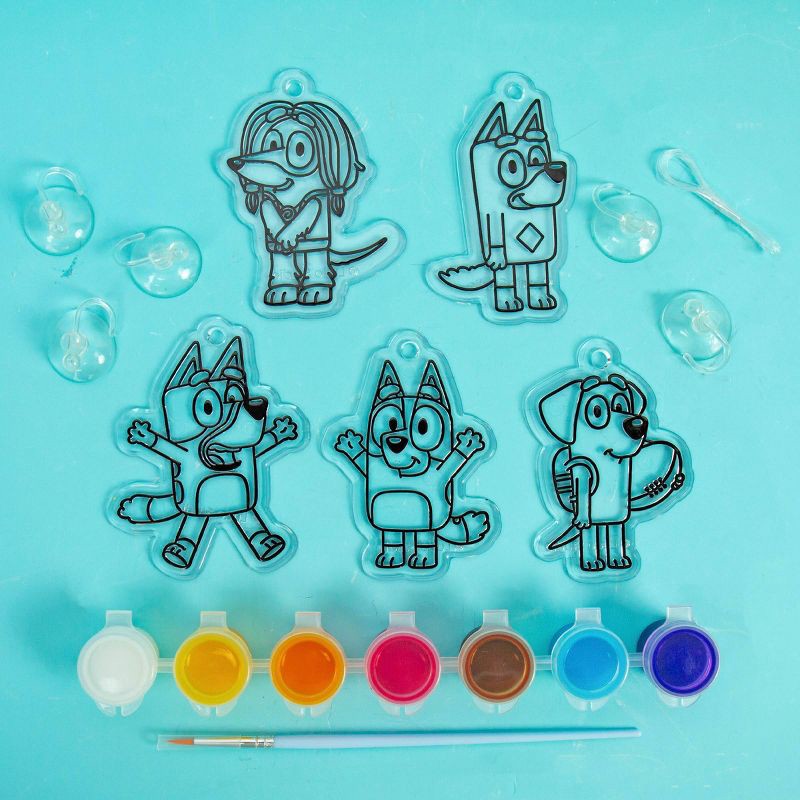 slide 2 of 6, Bluey 5ct Window Art Craft Kit, 5 ct