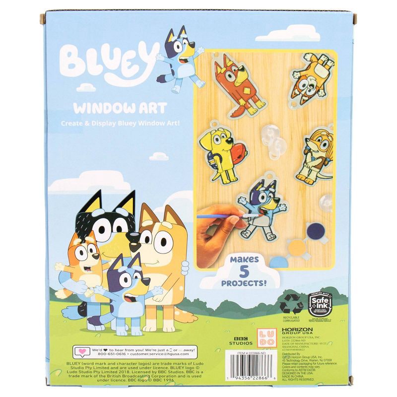 slide 6 of 6, Bluey 5ct Window Art Craft Kit, 5 ct