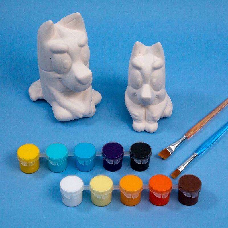 slide 2 of 6, Bluey 2ct Paint -Your -Own Figurines Craft Kit, 2 ct