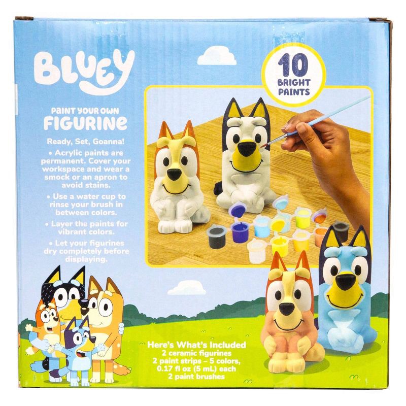 slide 6 of 6, Bluey 2ct Paint -Your -Own Figurines Craft Kit, 2 ct
