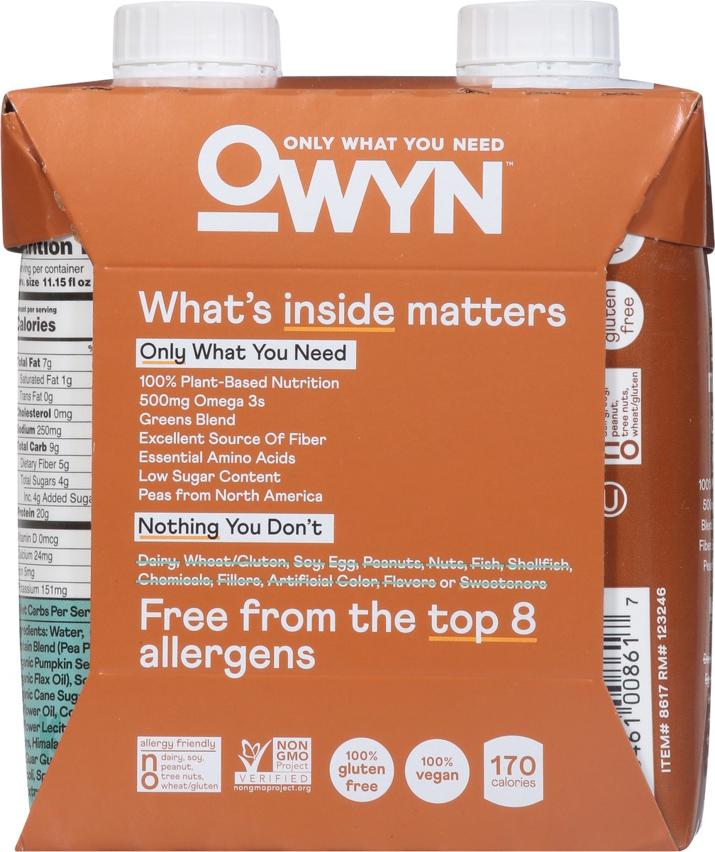 slide 5 of 9, OWYN Non-Dairy 4 Pack Protein Shake 4 - 11.15 fl oz Shakes, 4 ct