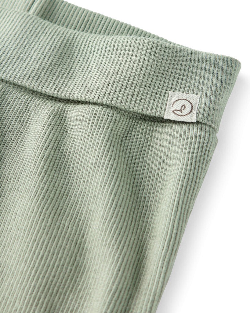 slide 2 of 5, Littleplanet Baby Girl 2-Pack Organic Cotton Grow-With-Me Joggers Heather Grey, Moss Green 6M, 1 ct