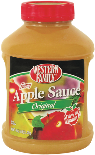 slide 1 of 1, Western Family Fancy Apple Sauce Original, 48 oz