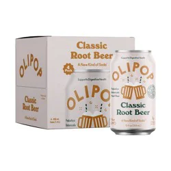 OLIPOP Classic Root Beer Prebiotic Soda - 4ct/12 fl oz Cans