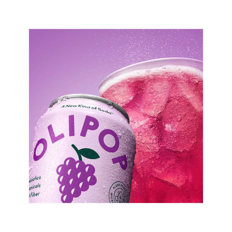 slide 4 of 7, OLIPOP Classic Grape Prebiotic Soda - 4ct/12 fl oz Cans, 4 ct; 12 fl oz