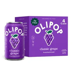 OLIPOP Classic Grape Prebiotic Soda - 4ct/12 fl oz Cans