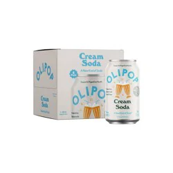 OLIPOP Cream Soda Prebiotic Soda - 4ct/12 fl oz Cans