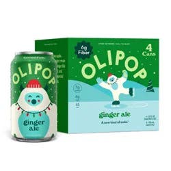OLIPOP 6g Fiber Prebiotic Soda, Cherry Cola - 4pk/ 12 fl oz Cans