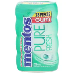 Mentos Pure Fresh Sugarfree Spearmint with Green Tea Extract Gum 28 ea