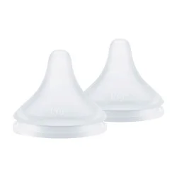 NUK Perfect Match Bottle Nipples - Medium Flow - 2pk: Compatible With NUK Simply Bottles, Silicone, BPA-Free