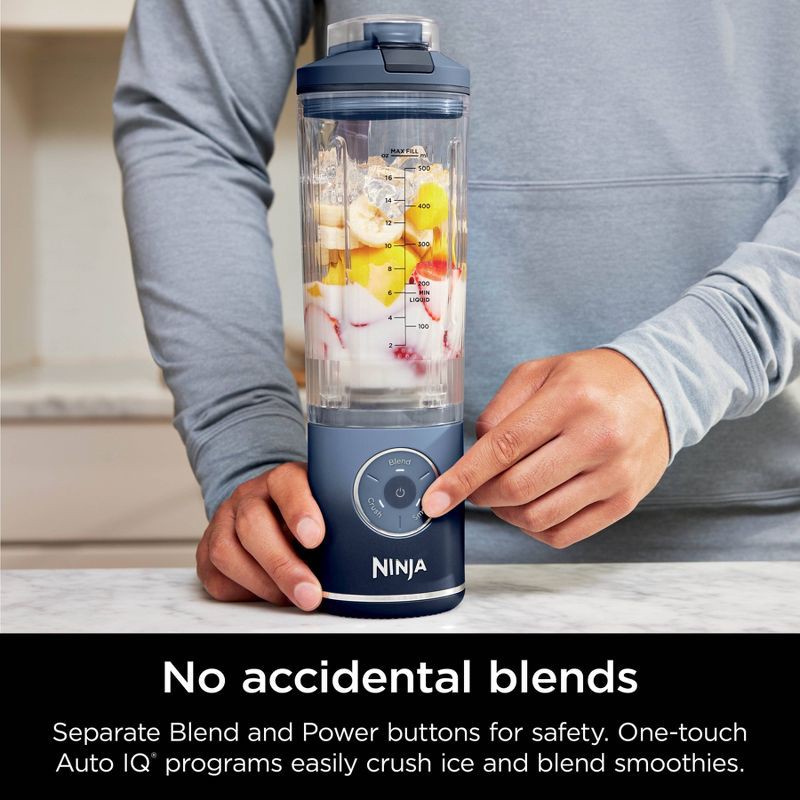 slide 4 of 9, Ninja Blast 22oz Max Portable Blender Deep Navy BC251NV, 22 oz