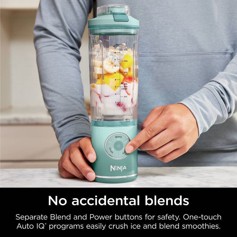 slide 4 of 9, Ninja Blast 22oz Max Portable Blender Sea Glass BC251MT: 1-Year Warranty, 3 Speeds, Dishwasher-Safe, Lithium Ion Battery, 22 oz