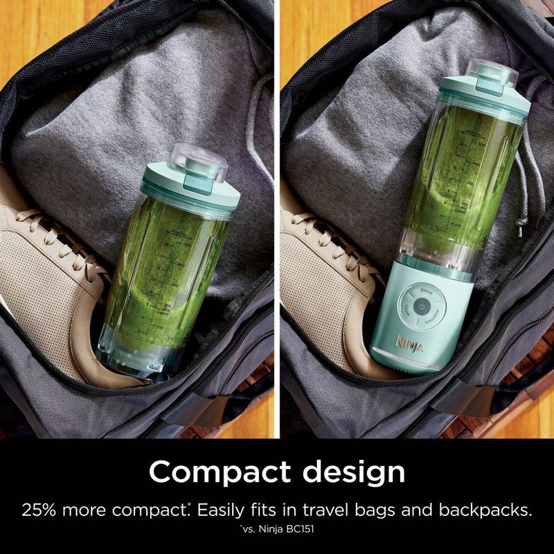 slide 5 of 9, Ninja Blast 22oz Max Portable Blender Sea Glass BC251MT: 1-Year Warranty, 3 Speeds, Dishwasher-Safe, Lithium Ion Battery, 22 oz