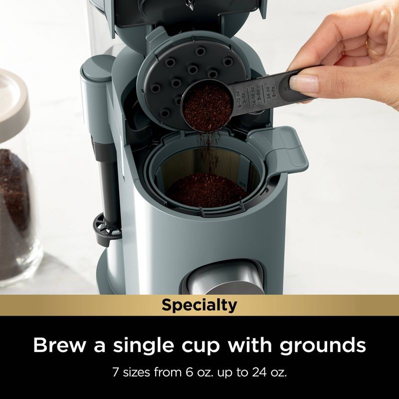 slide 2 of 13, Ninja Single-Serve Pods & Grounds Coffee Maker with Integrated Milk Frother Sage Green: Drip & Single Serve, 56 oz Capacity, 1550W, 56 oz