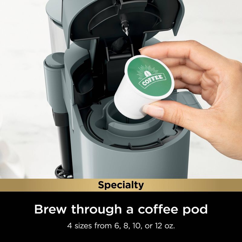 slide 3 of 13, Ninja Single-Serve Pods & Grounds Coffee Maker with Integrated Milk Frother Sage Green: Drip & Single Serve, 56 oz Capacity, 1550W, 56 oz