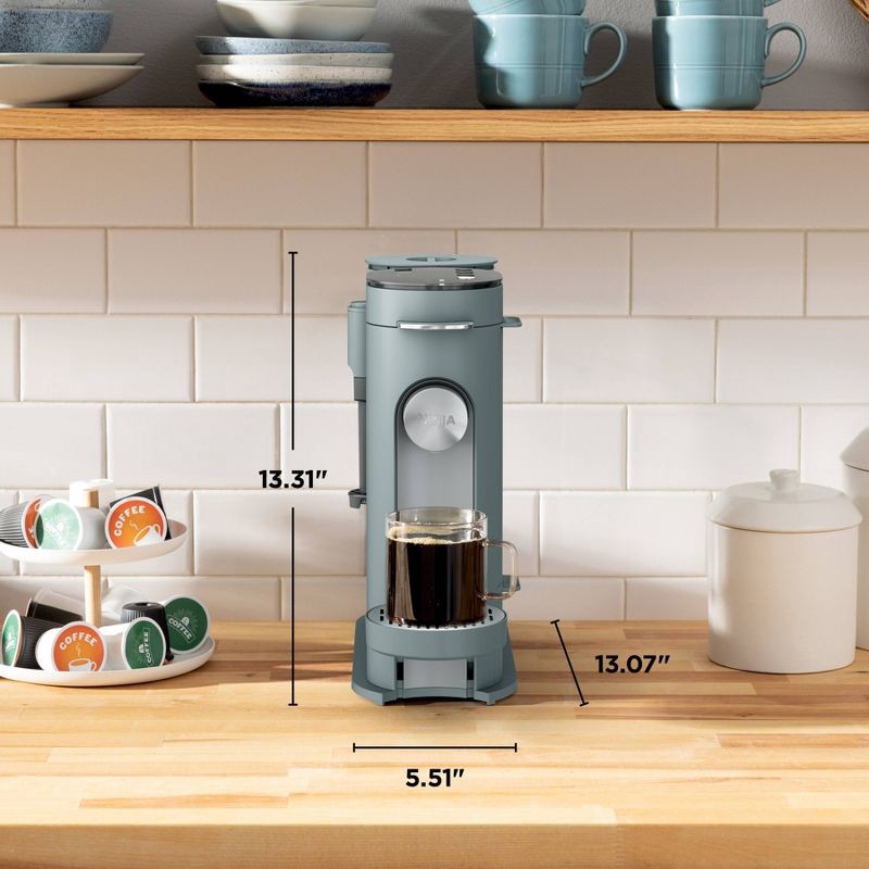 slide 7 of 13, Ninja Single-Serve Pods & Grounds Coffee Maker with Integrated Milk Frother Sage Green: Drip & Single Serve, 56 oz Capacity, 1550W, 56 oz