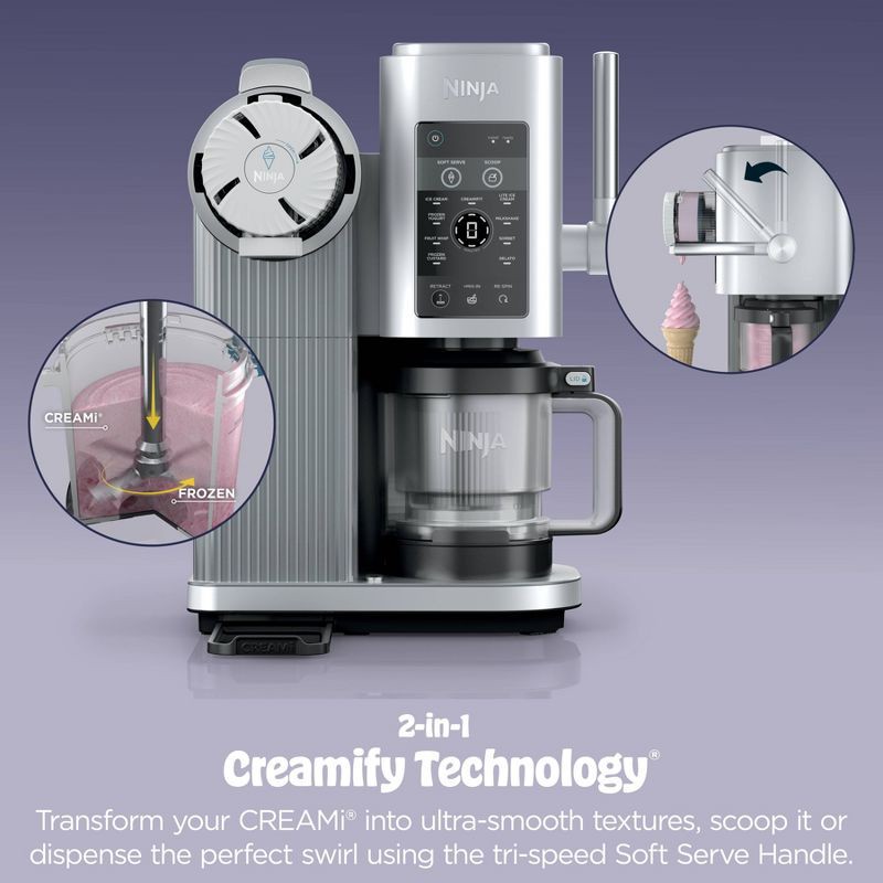 slide 16 of 17, Ninja CREAMi Scoop & Swirl Ice Cream and Soft Serve Maker 13 One-Touch Programs NC701, 1 ct