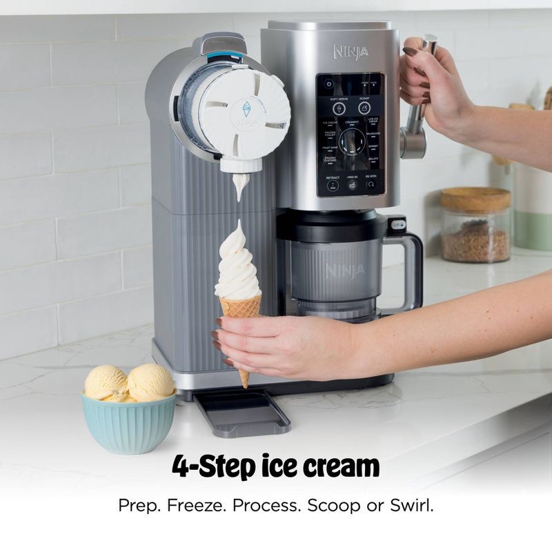 slide 10 of 17, Ninja CREAMi Scoop & Swirl Ice Cream and Soft Serve Maker 13 One-Touch Programs NC701, 1 ct