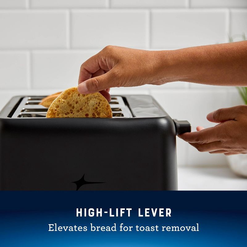slide 5 of 6, Oster 4-Slice Toaster With Extra-Wide Slots Black: Bagel & Bread Toaster, 1560W, Kitchen Aid, Spot Clean, 1 ct