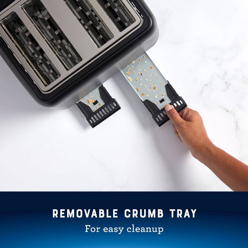 slide 6 of 6, Oster 4-Slice Toaster With Extra-Wide Slots Black: Bagel & Bread Toaster, 1560W, Kitchen Aid, Spot Clean, 1 ct