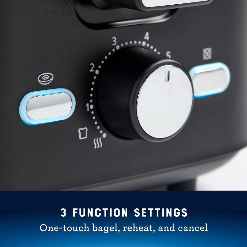 slide 3 of 6, Oster 2-Slice Toaster With Extra-Wide Slots Black: 800W, Bagel & Toast Capabilities, 1-Year Warranty, Spot Clean, 1 ct