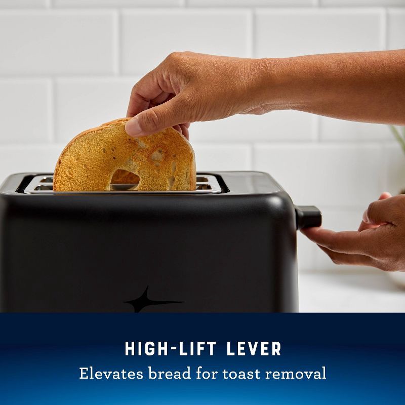 slide 5 of 6, Oster 2-Slice Toaster With Extra-Wide Slots Black: 800W, Bagel & Toast Capabilities, 1-Year Warranty, Spot Clean, 1 ct