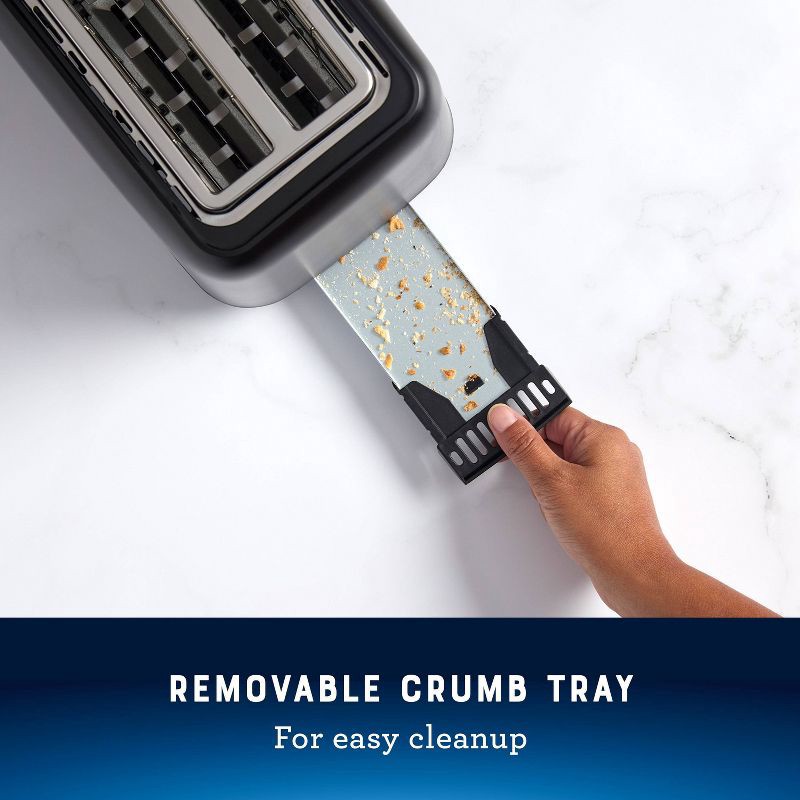 slide 6 of 6, Oster 2-Slice Toaster With Extra-Wide Slots Black: 800W, Bagel & Toast Capabilities, 1-Year Warranty, Spot Clean, 1 ct