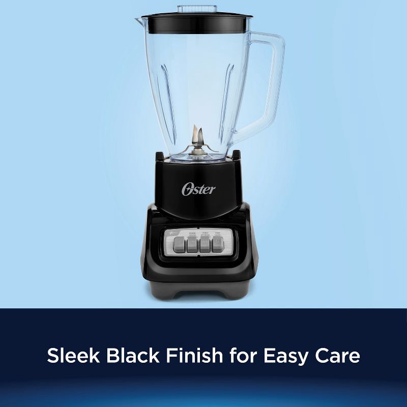 slide 5 of 5, Oster Turbo 5-Speed Countertop Blender Black, 1 ct