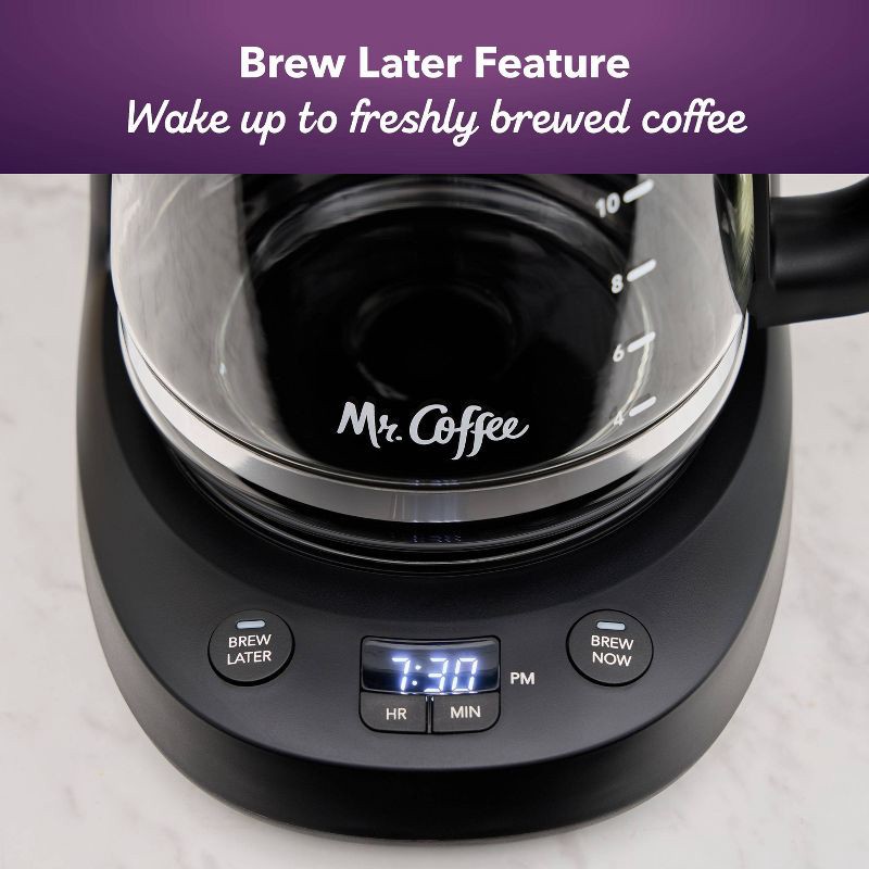 slide 3 of 5, Mr. Coffee 12-Cup Programmable Coffee Maker Black, 1 ct
