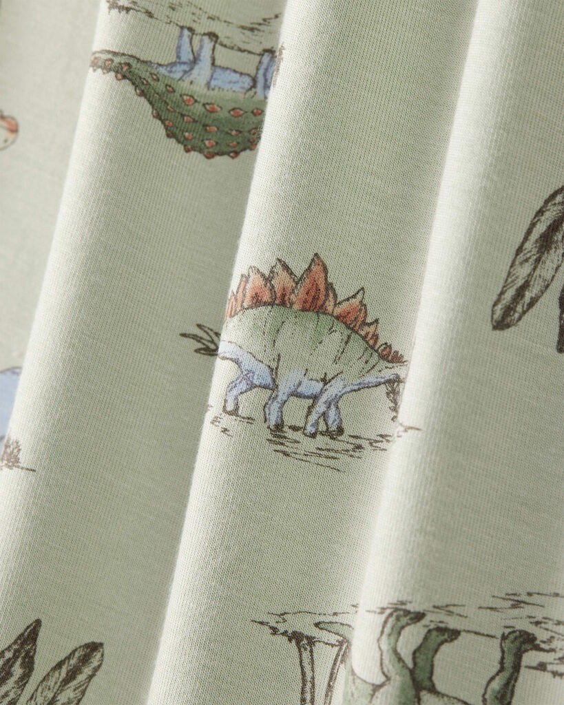 slide 2 of 3, Carter's Carters Toddler Boy Dinosaur Print PurelySoft Long-Sleeve 2-Piece Pajamas - Green Green 3T, 2 pc