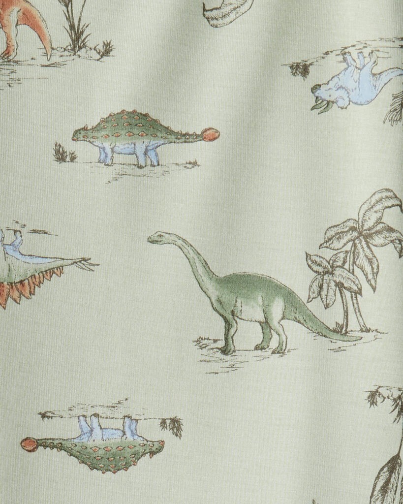 slide 3 of 3, Carter's Carters Toddler Boy Dinosaur Print PurelySoft Long-Sleeve 2-Piece Pajamas - Green Green 3T, 2 pc