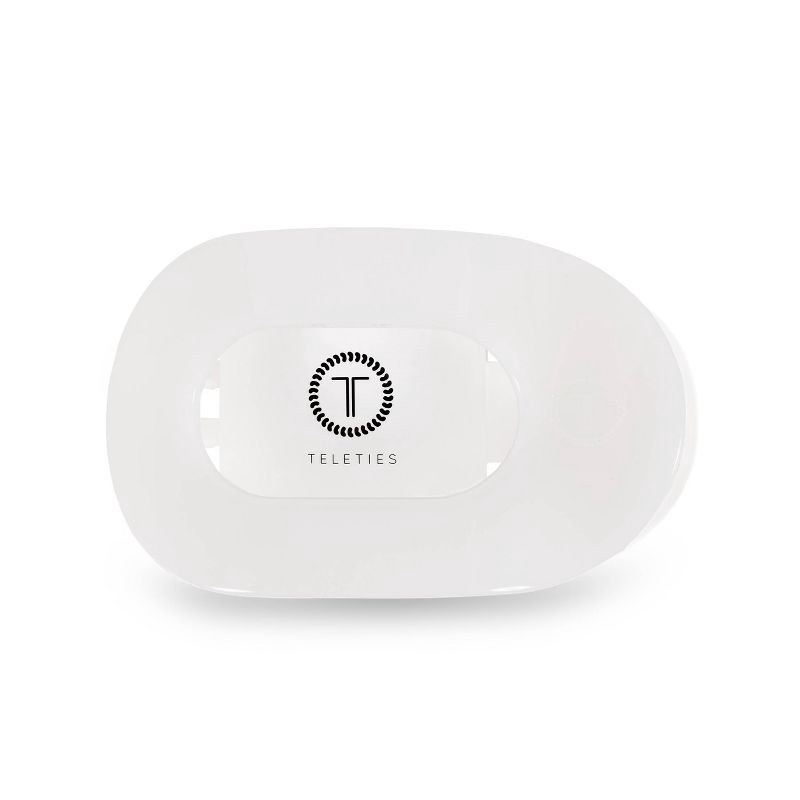 slide 1 of 6, TELETIES Medium Flat Round Hair Clip - Coconut White, 1 ct