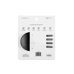 TELETIES Large Flat Round Hair Clip - Jet Black: Nylon, Aluminum, All Hair Types, Hair Styling
