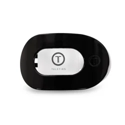 TELETIES Medium Flat Round Hair Clip - Jet Black: For All Hair Types, Nylon Material, Single Piece