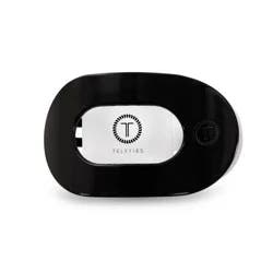 TELETIES Medium Flat Round Hair Clip - Jet Black: For All Hair Types, Nylon Material, Single Piece