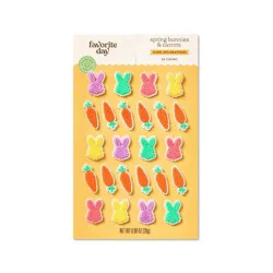 Easter Spring Bunnies and Carrots Icing Decorations - 0.98oz/24ct - Favorite Day™