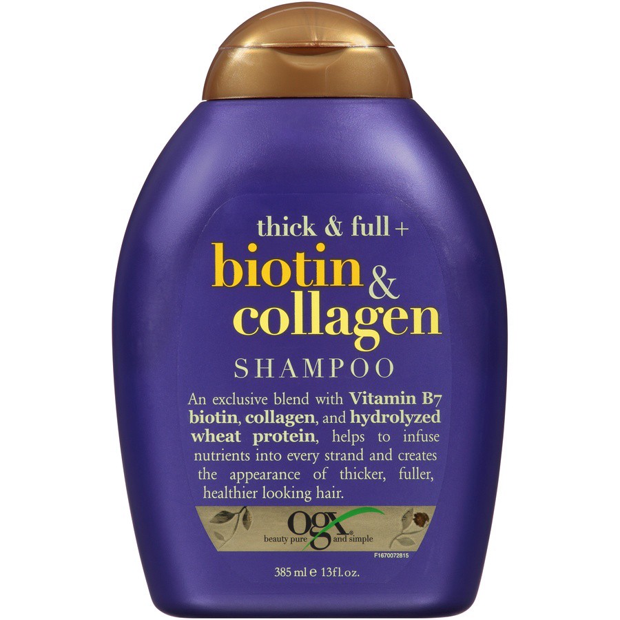 slide 1 of 2, OGX Thick & Full + Biotin & Collagen Shampoo 13 fl oz, 13 fl oz