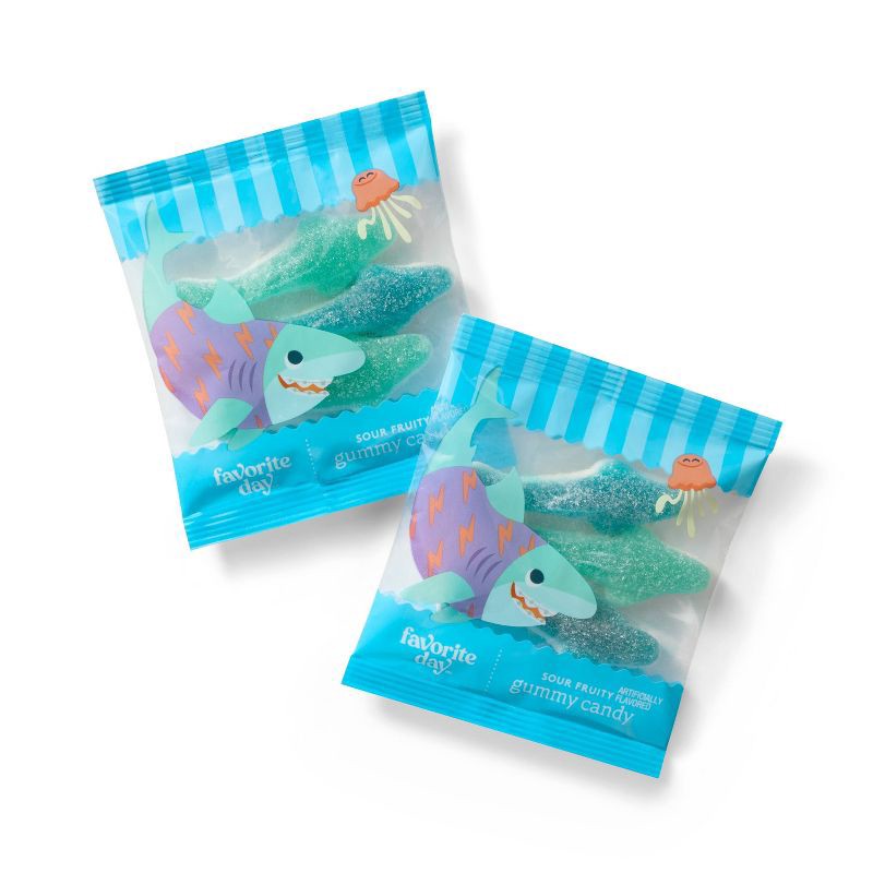 slide 3 of 3, Sour Gummy Candy Sharks Party Favors - 5oz/6ct - Favorite Day™, 6 ct; 5 oz