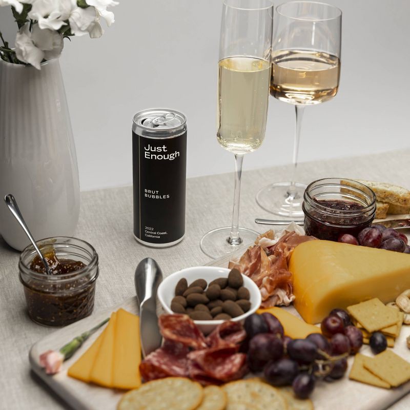 slide 3 of 4, Just Enough Wines Brut Bubbles - 4pk/250ml Cans, 4 ct; 250 ml