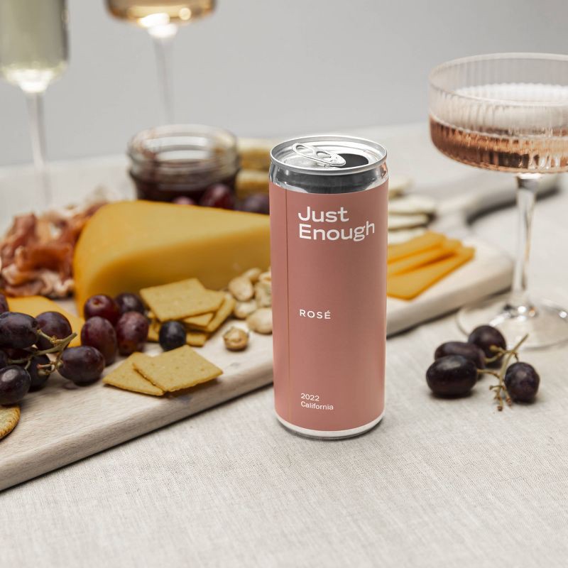 slide 3 of 4, Just Enough Wines Rosé - 4pk/250ml Cans, 4 ct; 250 ml