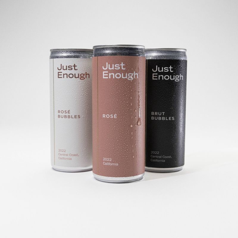 slide 2 of 4, Just Enough Wines Rosé - 4pk/250ml Cans, 4 ct; 250 ml