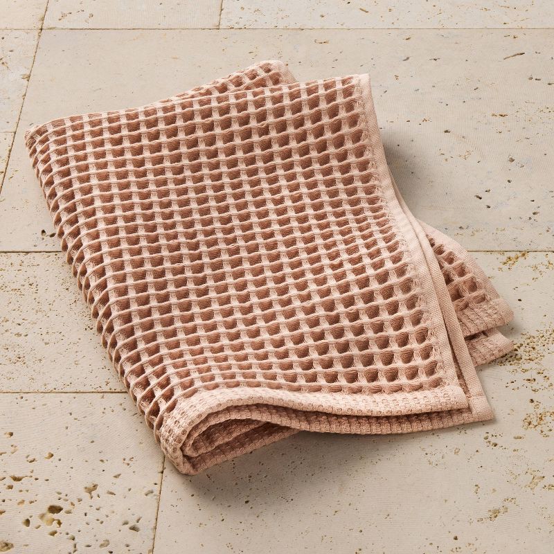 slide 1 of 4, Waffle Hand Towel Clay - Casaluna™, 1 ct