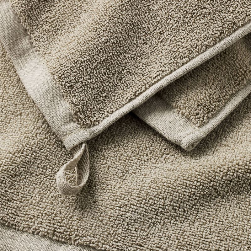 slide 3 of 4, 4pk Modal Washcloths Olive - Casaluna™, 4 ct