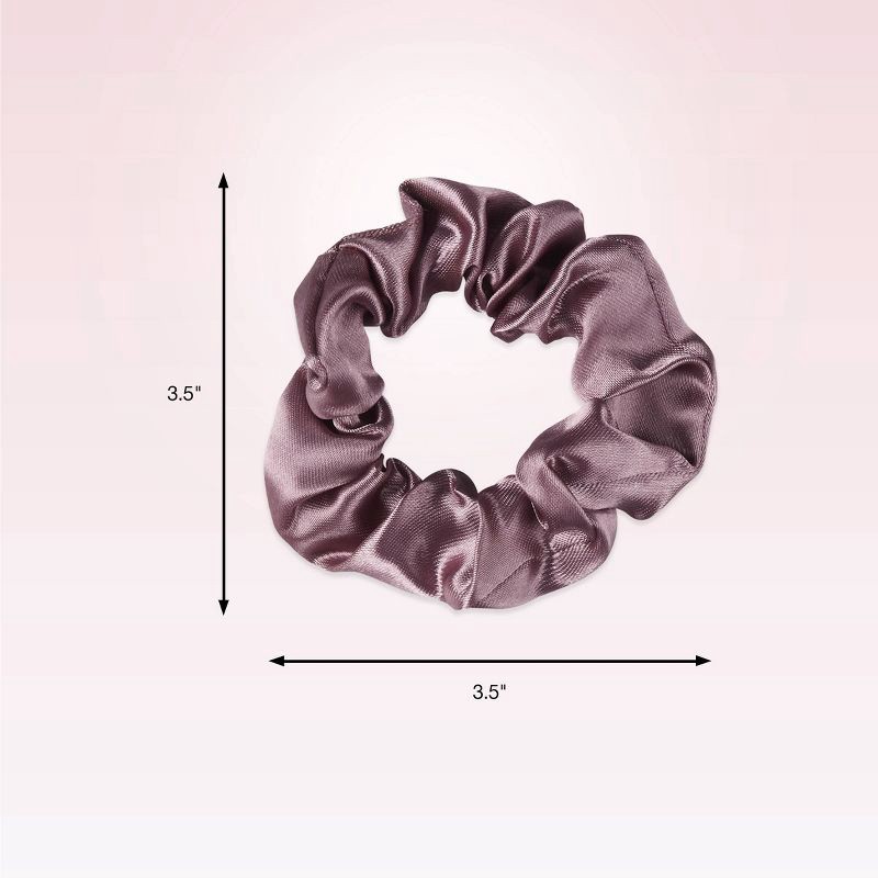slide 4 of 8, scunci scünci Mixed Satin and Waffle Textured Scrunchies - Soft Pinks/Neutrals - All Hair - 12pcs, 12 ct