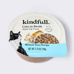 Minced Tuna Recipe Cuts in Broth Wet Cat Food - Kindfull™ 2.75oz