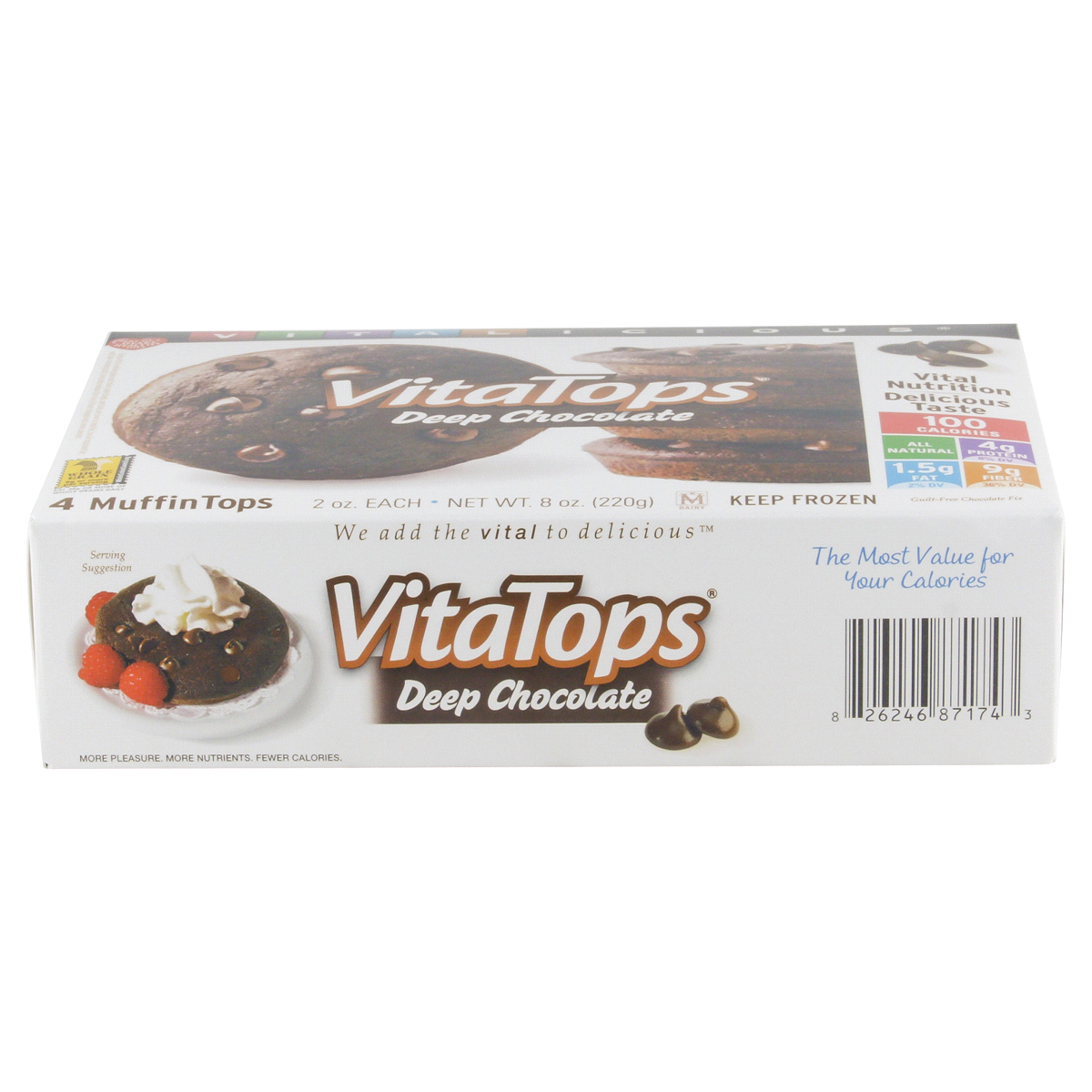 slide 3 of 6, VitaTops Deep Chocolate Muffin Tops, 4 ct; 2 oz