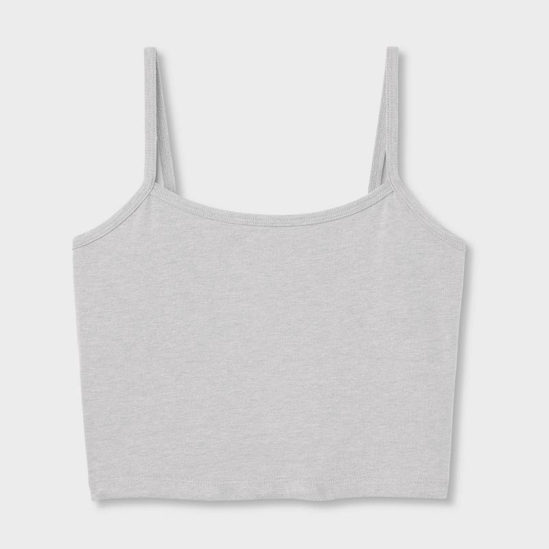 slide 4 of 4, Women's Scoop Back Cami - Wild Fable™ Heather Gray L: Sleeveless, Pullover, Below Waist, 1 ct